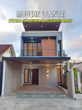 Rumah 2 Lantai Modern utara Stadion Maguwoharjo 5 mnt Budi Mulia Tajem
