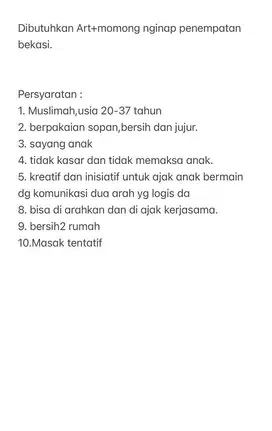 ART+Momong anak