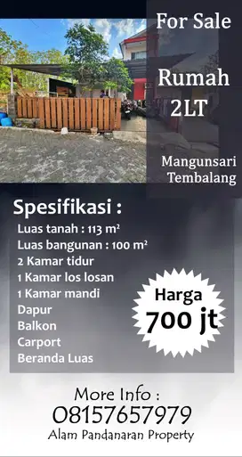 Dijual Cepat Rumah di Tembalang