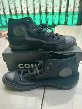 NEW!! SEPATU CONVERSE CHUCK TAYLOR SNEAKERS HI BLACK MONOCHROME