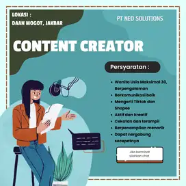 Lowongan Pekerjaan Content Creator
