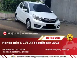[ BERGARANSI ] Honda Brio E CVT AT Facelift Putih 2023/2024