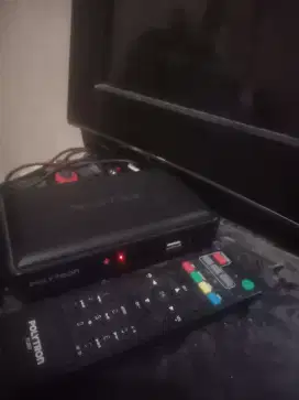STB POLYTRON NORMAL NOMINUS REMOTE ORI PLUS KABEL RCA & ANTENA INDOOR