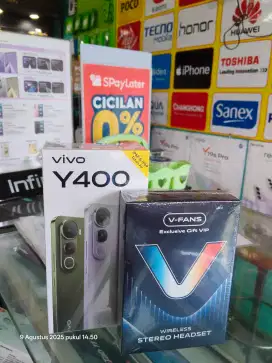 VV Y400 ram 8/256gb garansi resmi FREE TWS