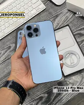 IPHONE 13 PRO MAX 256GB BLUE IBOX BH 86% MULUS ORI GARANSI