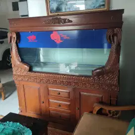 Di Jual Aquarium Kayu Ukiran Untuk Ikan Arowana