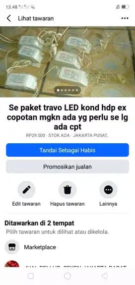 Se paket travo khusus lampu LED kond hdp ex copotan mgkn ada yg perlu