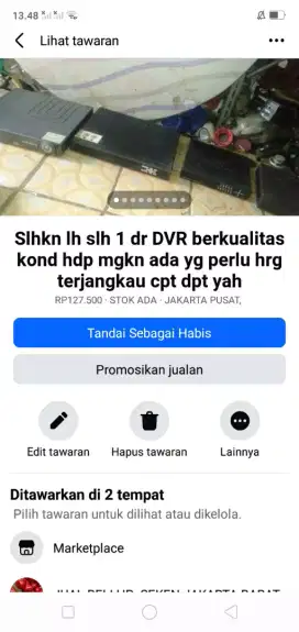 Slhkn plh slh 1 dr alat recam DVR berkualitas kond hdp murah sj cptdpt
