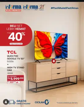 TCL QLED FHD GOOGLE TV 50 INCH