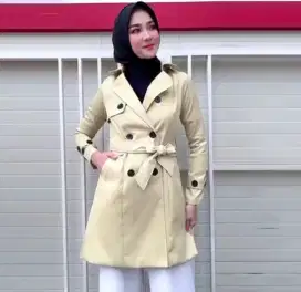 HOOF outer dan long coat wanita classis