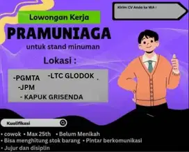 Lowongan sebagai Pegawai Outlet Stand Minuman