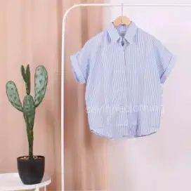 ATASAN WANITA WARNA BIRU SALUR