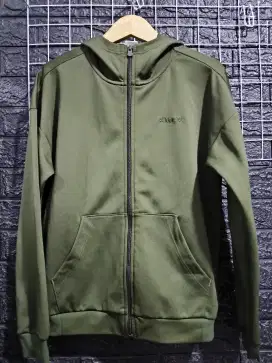 Jaket Zipper Adidas neo army size L