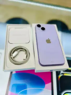 iPhone 14 128GB Purple Fullset lengkap ex Garansi iBox BH 86%