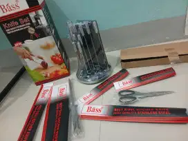 Knife set merk bass ori new