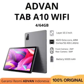 NEW ADVAN TAB A10 DUAL WIFI (4G/5G) RAM 4/64GB, GARANSI RESMI