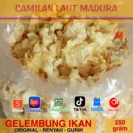 Camilan Laut Madura Hipio Gelembung Perut Ikan Snack Gurih Renyah