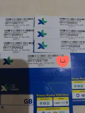 Kartu perdana XL cantik nomor cantik nomer cantik