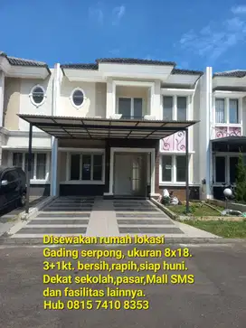 DISEWAKAN RUMAH DI CLUSTER LAVENDER GADING SERPONG