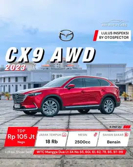 [KM 18 RB] LIKE NEW Mazda CX-9 AWD NIK 2023 CX9 Kuro 2022