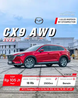 [KM 18 RB] LIKE NEW Mazda CX-9 AWD NIK 2023 CX9 Kuro 2022