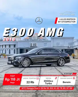 [LOW KM] Mercedes Benz E300 AMG 2018 non sportsyle