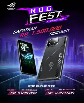 MAEN GAME RATA KANAN! ASUS ROG 9FE RAM 12/256GN, GARANSI RESMI 12BLN
