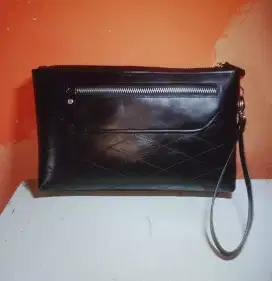 Pouch handbag tas tangan kulit asli pria wanita