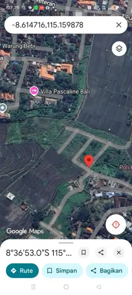 Buc tanah 49,25 are view sawah itr kuning canggu padang tawang