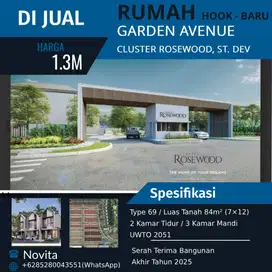 Rumah 2Lantai Hook GARDEN AVENUE CLUSTER ROSEWOOD, Standart Developer