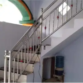 Spesialis Stainless Steel:-Railing Tangga-Balkon-Pagar-Pintu-Dll.