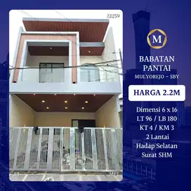 Rumah Babatan Pantai Kenjeran dkt Pakuwon City Mulyosari Gading Pantai