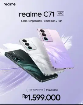 SI PALING TAHAN BANTING! REALME C71 RAM 8GB*/128GB, GARANSI RESMI