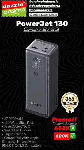 Powerbank 27.600mAh OPB-727SQ