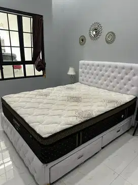 Kasur springbed latex queen 160cm ranjang divan fullset