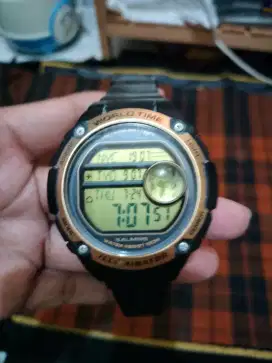 Casio AE-3000W normal mulus, 3 zona waktu.