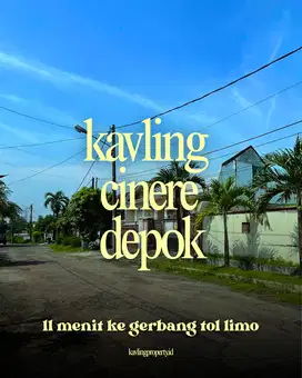 Jual Tanah Kavling Premium, Cinere Depok,Dekat dgn Akses Tol Dan Golf