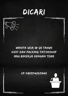 Loker packing dan host live