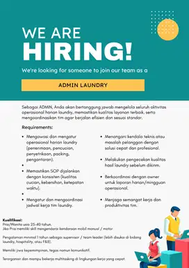 admin laundry staff