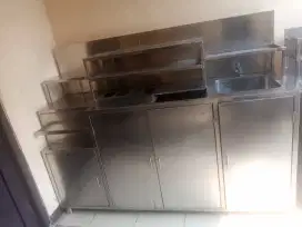 Meja stainless, Meja kombinasi sink foodpan