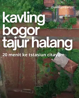 Tanah Kavling Tajur Halang, Bogor, 6km Ke Stasiun Citayam, Akses Mobil