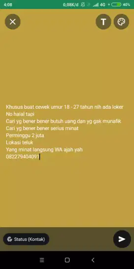 Nih ada loker khusus untuk cewek