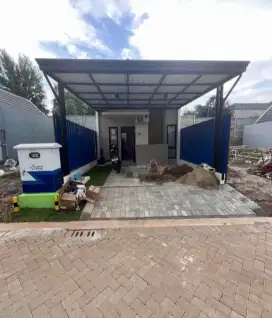 Kanopi atap alderon rangka besi holloh galpanis