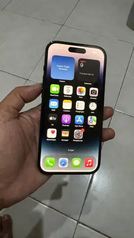 Iphone 14 Pro 128gb black normal pakai icloud aman benas update reset