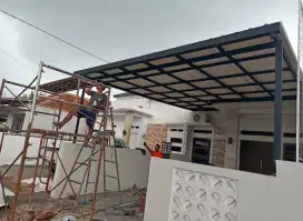 Kanopi atap alderon rangka
