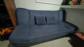 SOFA BED + BANTAL 2 + KURSI PUF