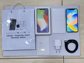 Iphone X 256GB silver imei terdaftar all provider