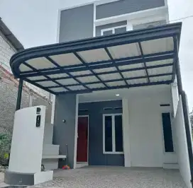 Kanopi atap alderon rangka besi holloh galpanis