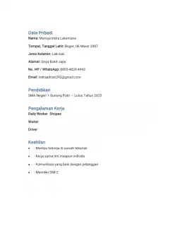 Mencari Part time apa aja
