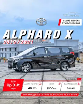 [DP 10 JT] LOW KM Toyota Alphard X 2021 NIK 2019 G SC Premium Sound PS